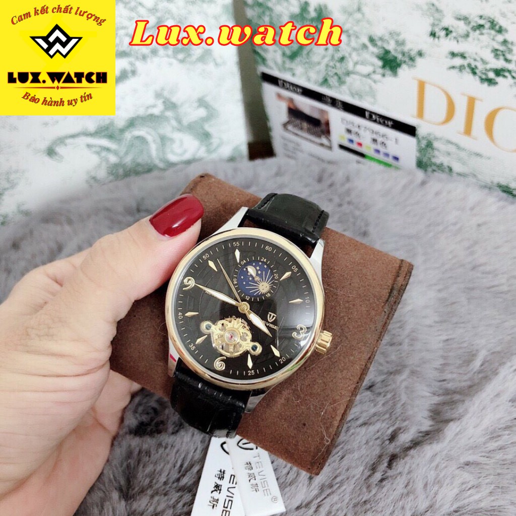 Đồng Hồ Nam Cơ Tự Động CHÍNH HÃNG TEVISE-T7 Dây Da Cao Cấp, Chống nước, Chống xước, Sang trọng, Nam Tính