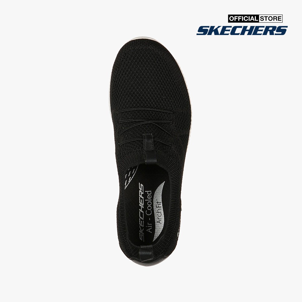 SKECHERS - Giày slip on nữ phối dây thắt Arch Fit Flex 100285-BKW