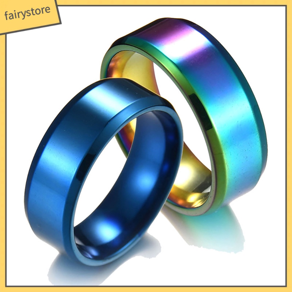 Nhẫn Đôi Bằng Thép Không Gỉ Kiểu Dáng Đơn Giản Thời Trang