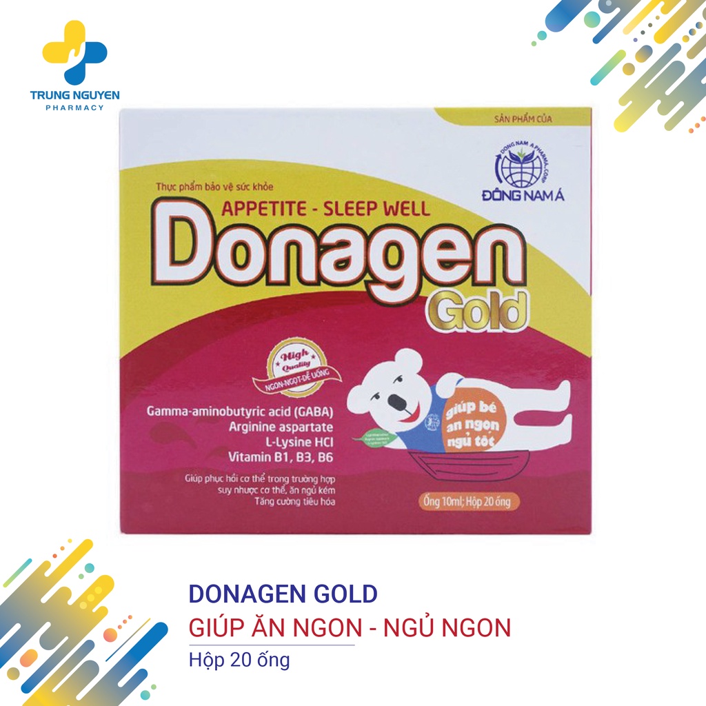 DONAGEN GOlD - Giúp ăn ngon ngủ tốt - Hộp 20 ống