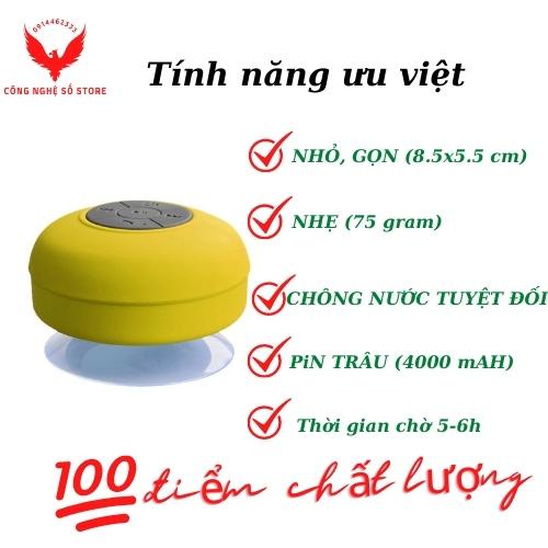 Loa nhà tắm, loa Bluetooth không dây, loa chống thấm nước, tặng kèm bộ sticker dễ thương