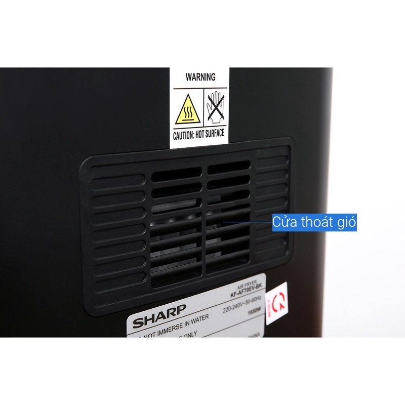 Nồi chiên không dầu Sharp KF-AF70EV - BK-Hàng chính hãng bảo hành 12 tháng
