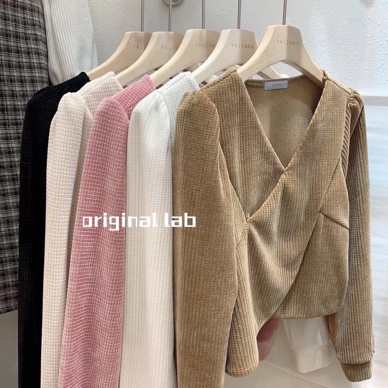 Áo nhung vạt chéo