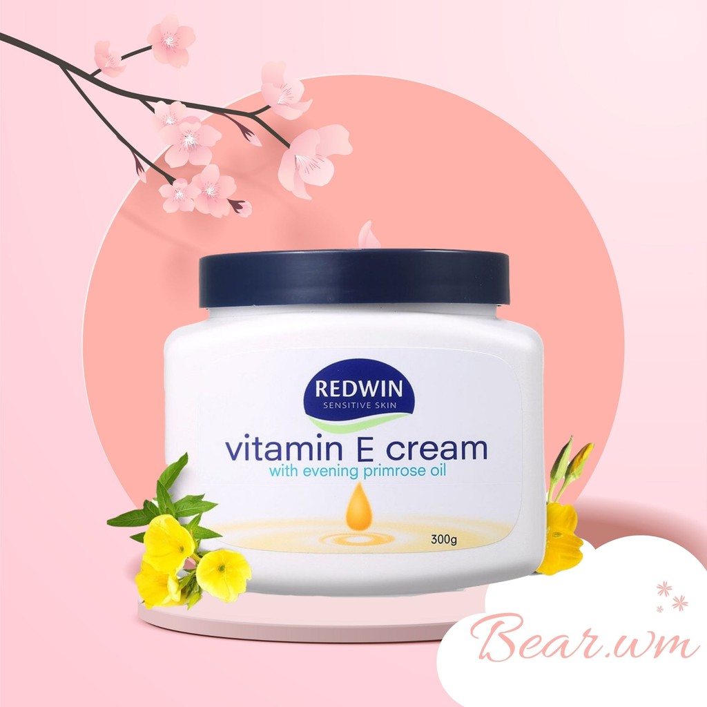 Kem Dưỡng Da Mềm Mịn Redwin Vitamin E Cream hộp 300g Úc