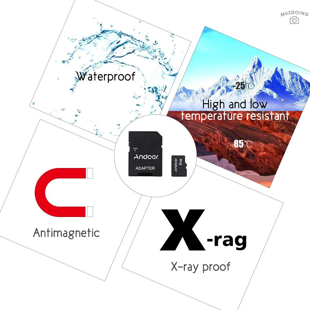 Thẻ Nhớ Tf Andoer 8gb Class 10 + Bộ Chuyển Đổi Thẻ Tf Cho Máy Ảnh / Điện Thoại / Máy Tính | BigBuy360 - bigbuy360.vn