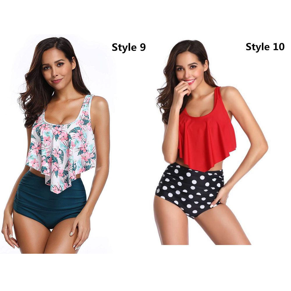 ❀Áo Thun Thiết Kế Đơn Giản Năng Động Thời Trang❀ Bộ Đồ Bơi Bikini Hai Mảnh Lưng Cao Có Đệm Ngực 2021 Cho Nữ | BigBuy360 - bigbuy360.vn