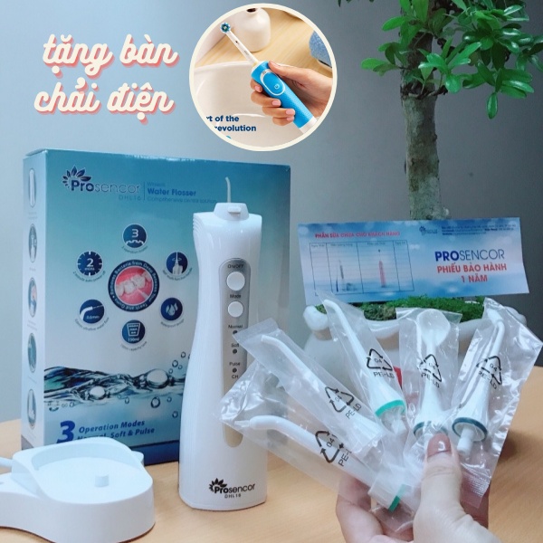 Máy tăm nước Procare KHD13 A6 Prosencor - Tặng bàn chải điện Oral B