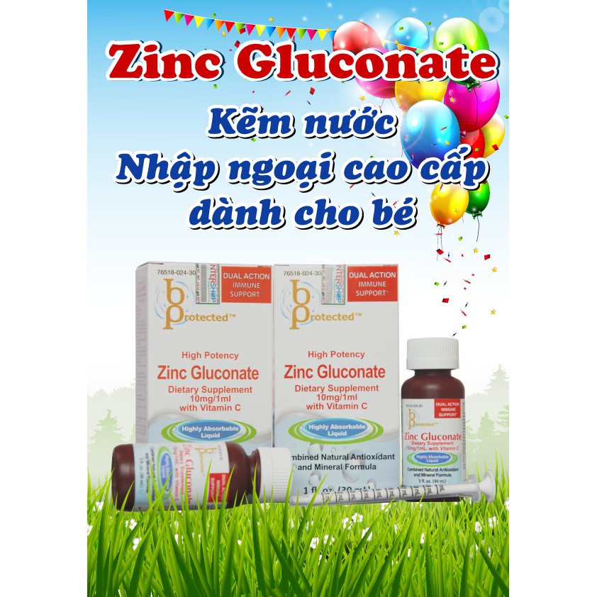 ZINC GLUCONATE - BỔ SUNG KẼM VÀ VITAMIN C