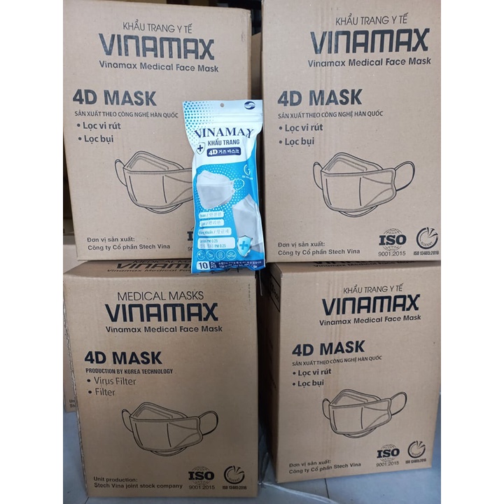 [Mã COSDAY giảm 8% đơn 150K] Túi 10 cái khẩu trang KF94 VINAMAX 4D Hàn Quốc