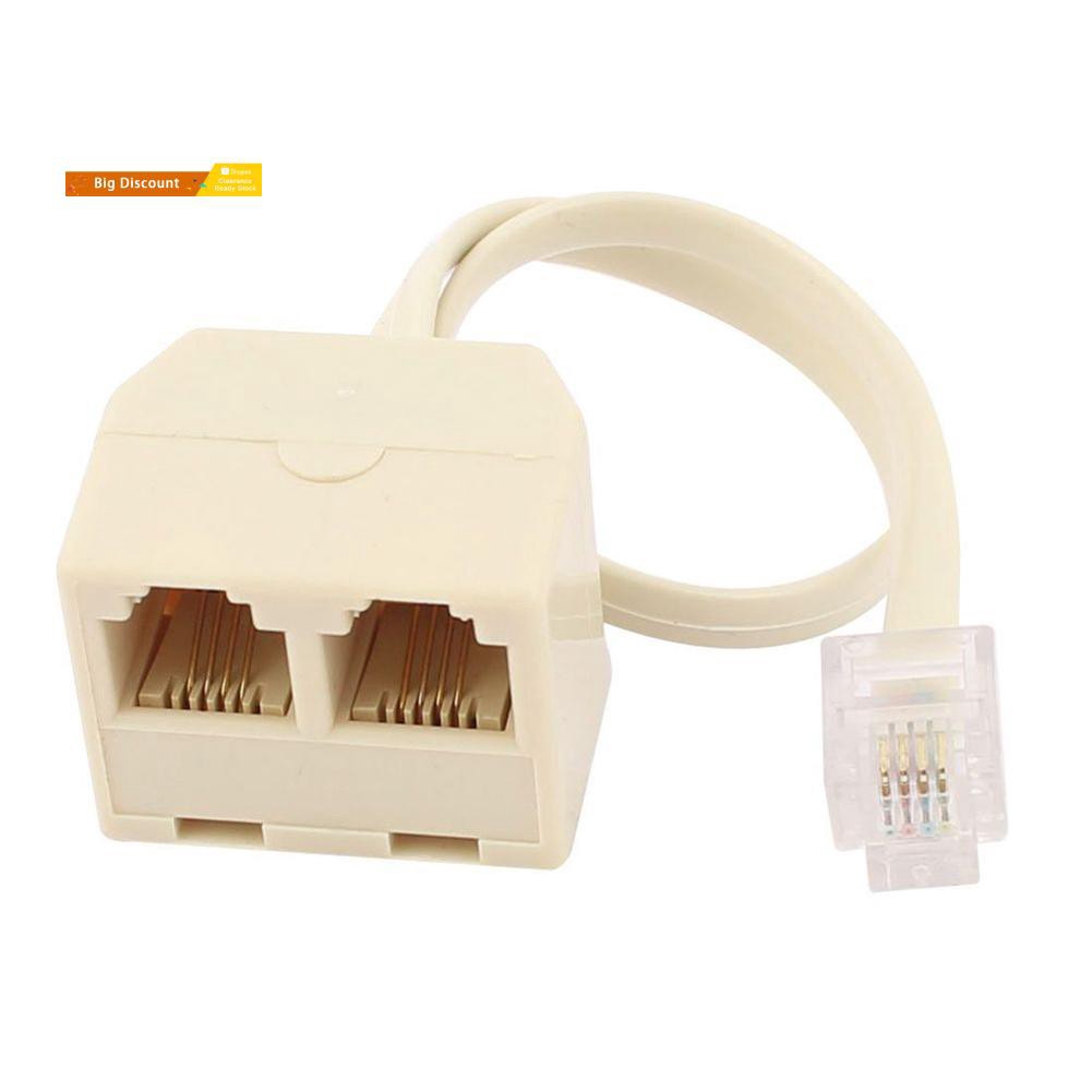 Đầu Chuyển Đổi RJ11 6P4C Male Sang Female 2 Chiều Cho Điện Thoại