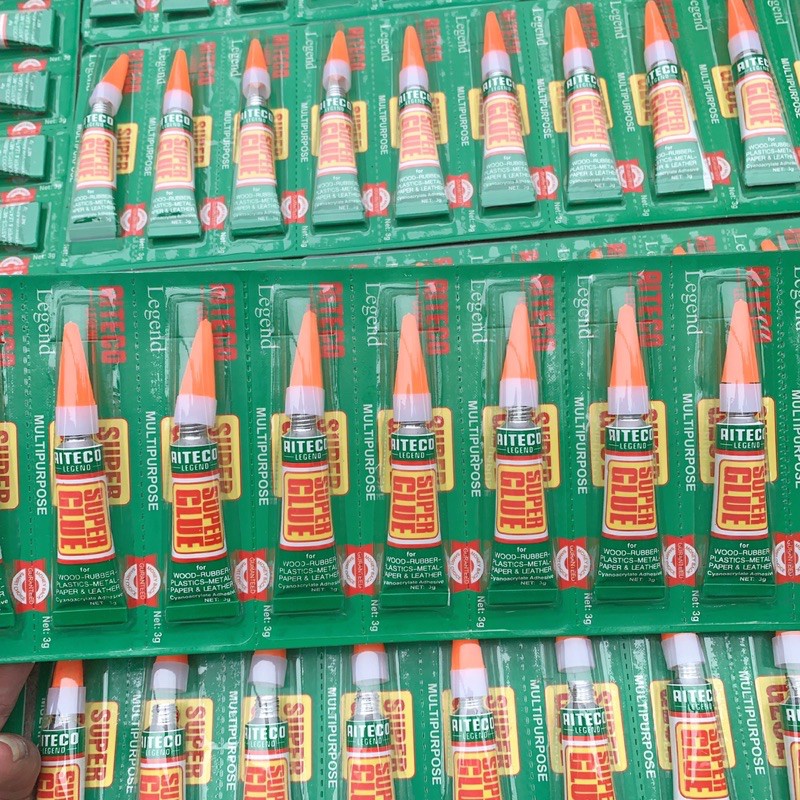 Keo dán đa năng siêu dính Super Glue Alteco tuýp 2g chuyên dùng dán giày dép, nhựa, kính, đồ da, kim loại,