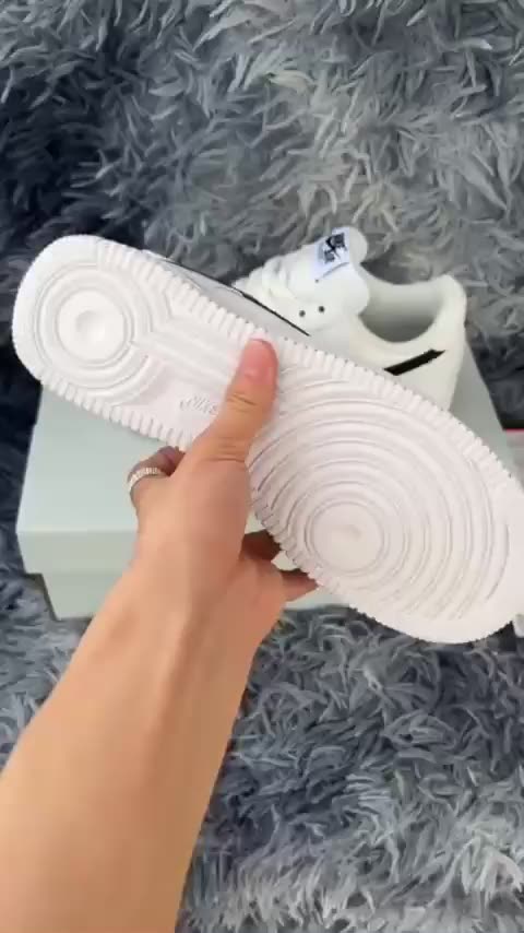 Giày_Nike Air Force 1 vệt đen, giày Af1 White Black bản chuẩn đế Air nam nữ full phụ kiện | BigBuy360 - bigbuy360.vn