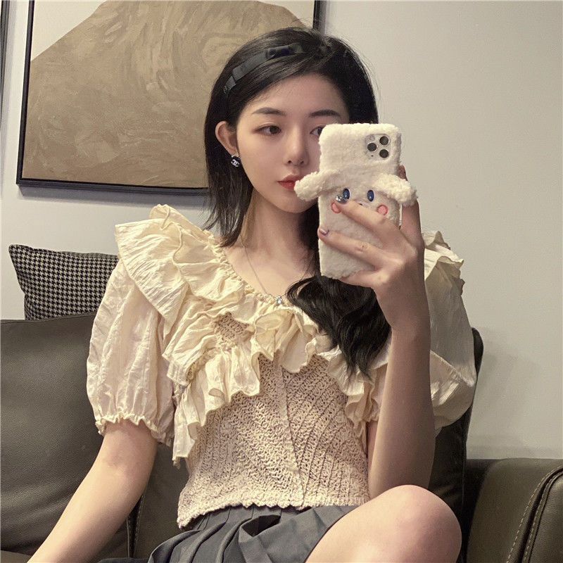 Áo Sơ Mi Chiffon Tay Ngắn Cổ Polo Thời Trang Mùa Hè Hàn Quốc 2022 Mới