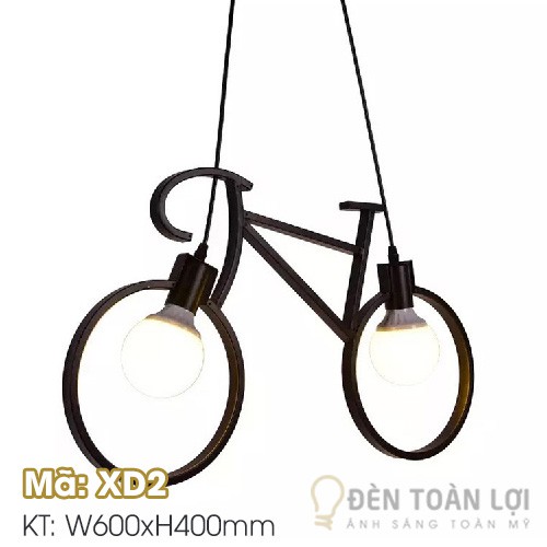 Đèn Thả: Mẫu đèn trang trí hình cây xe đạp Mã: XD2