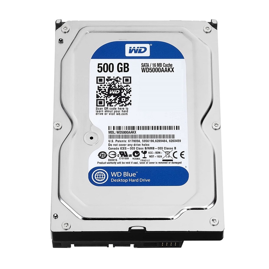 Ổ Cứng HDD WD Blue 500GB 3.5 inch 7200RPM SATA3 6Gb/s - Bảo hành 24 tháng 1 đổi 1