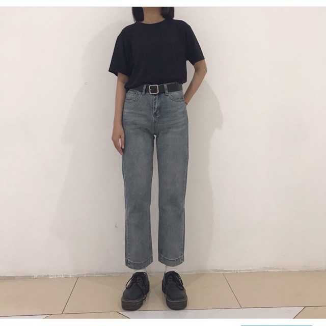 FREE SHIP TOÀN QUỐC_(Ảnh thật shop tự chụp) Quần baggy jeans ống thẳng dài lưng cao | BigBuy360 - bigbuy360.vn