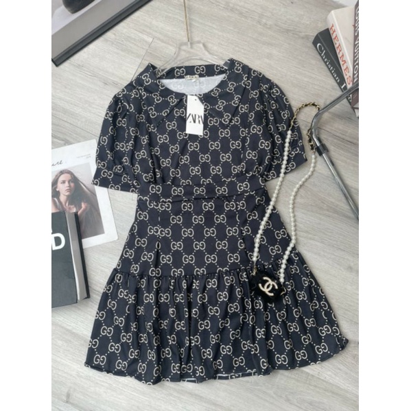 SET ÁO + CHÂN VÁY GUCCI 2 MÀU THỜI TRANG TÚI ZIP XỊN XÒ KÈM VIDEO & ẢNH THẬT