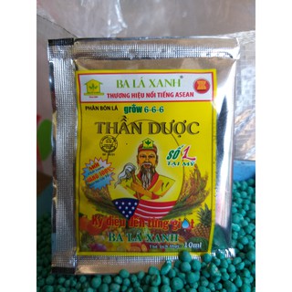 Phân bón lá đậm đặc Thần Dược Grow 6-6-6 10ml, ba lá xanh
