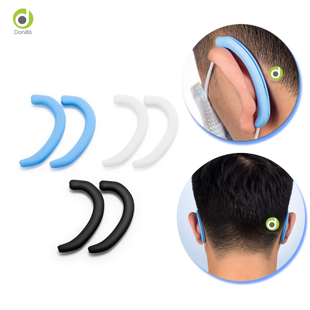 Quai silicone đeo dây khẩu trang đệm êm vành tai chống hằn đỏ, có rãnh giữ gọng kính không rớt