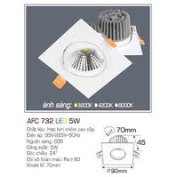ĐÈN LED ÂM TRẦN TRÒN ANFACO AFC-732- 5w,7w,9w,12w