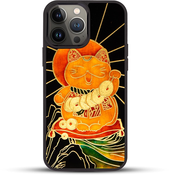 Ốp điện thoại cho iPhone 13 Pro / 13 Pro Max mẫu Mèo Thần Tài thương hiệu La Sonmai