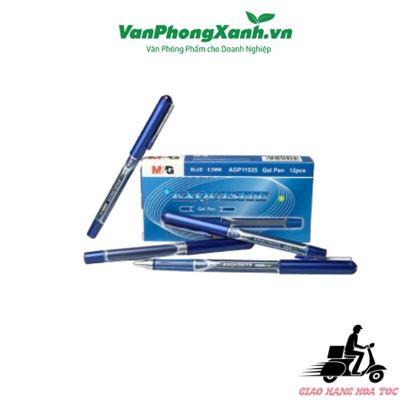 Bút Bi Nước AGP11535 Màu Xanh 0.5 (chiếc) (Bút ký) | Shopee Việt Nam