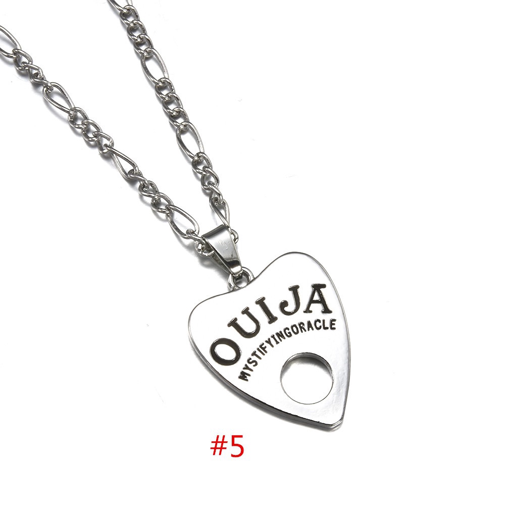 Dây Chuyền Hợp Kim Bảng Ouija Màu Bạc Phong Cách Gothic