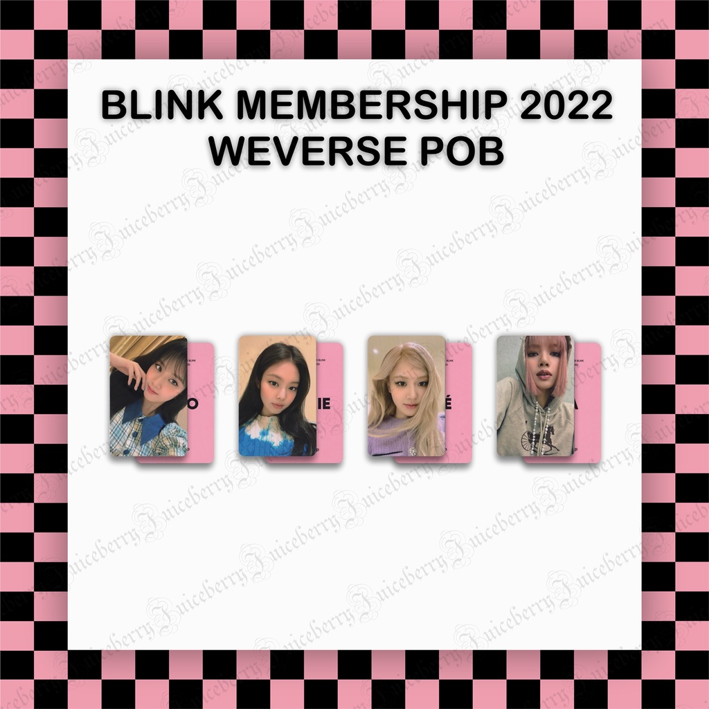 Bộ ảnh photocard fanmade BLACKPINK BLINK Membership 2022 E135