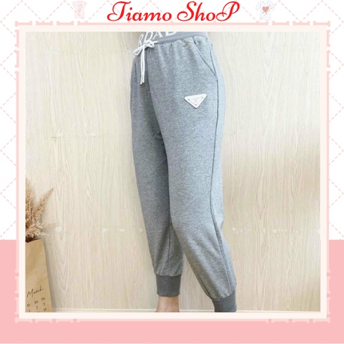 Quần Jogger Da Cá, Quần Nỉ Cap Cao, TiamoShop