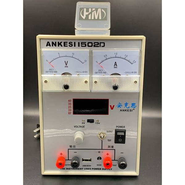Máy cấp nguồn Ankesi 1502D đồng hồ kim 15V-2A