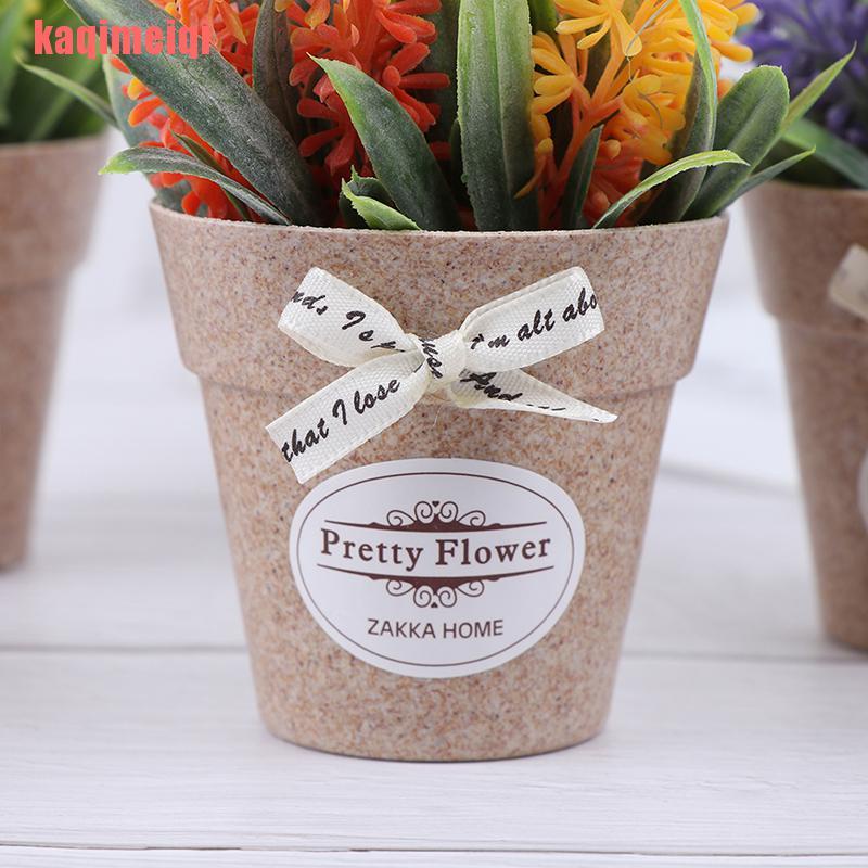 Chậu hoa giả mini dùng trang trí