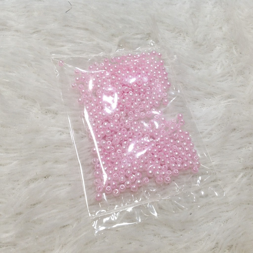 400 hạt cườm nhựa tròn size 3mm nhiều màu hạt xỏ vòng dễ thương