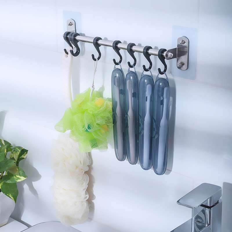 Thanh treo khăn đa năng 3 nhánh xoay 180 độ dán tường tiết kiệm không gian nhà tắm