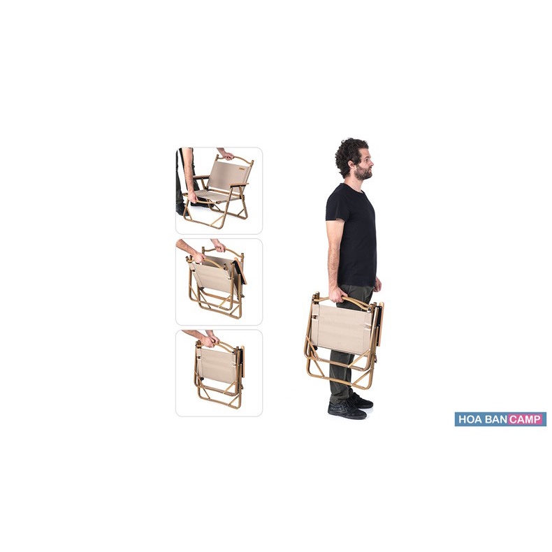 Ghế Gấp Dã Ngoại Vân Gỗ NatureHike NH19Y002-D