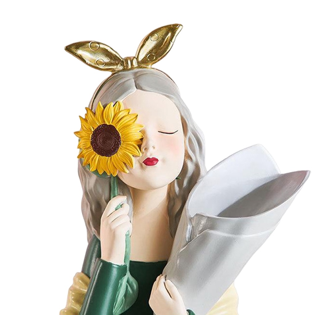 Bình cắm hoa hình cô gái để bàn trang trí nội thất nhà