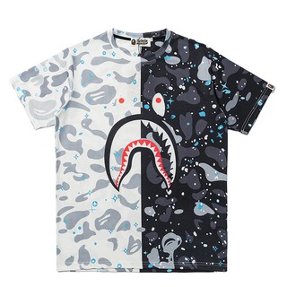 Áo thun cotton tay ngắn in họa tiết Bape cá tính