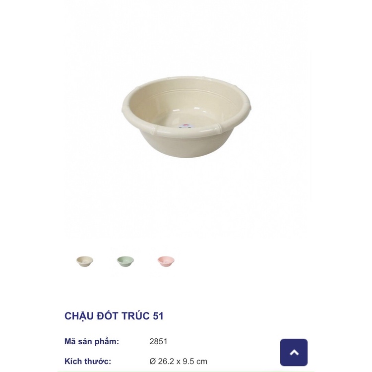 Thau nhựa đốt trúc màu pastel nhiều kích cỡ