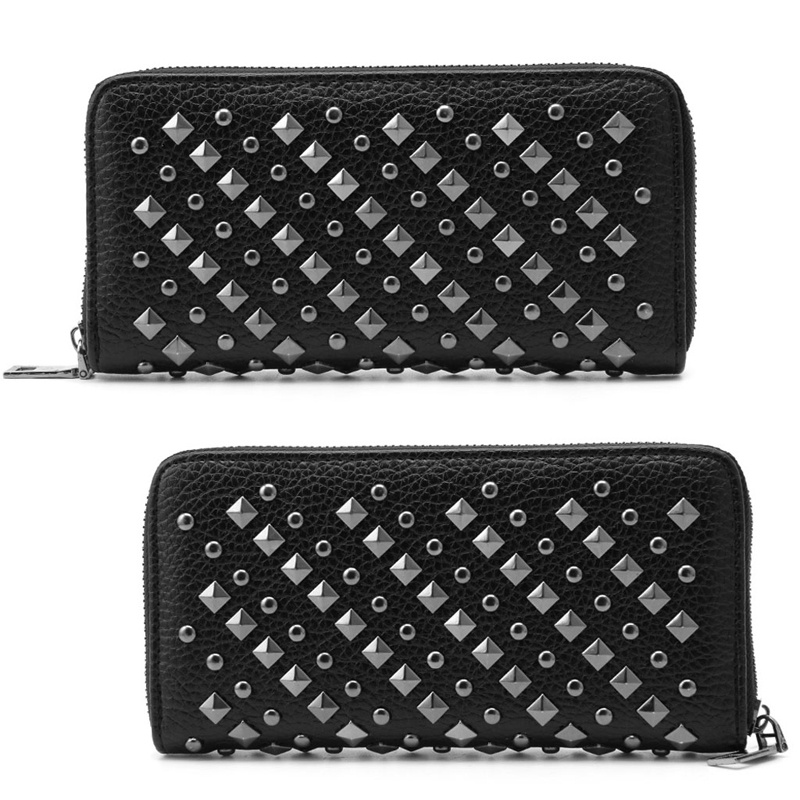 Ví Da Cầm Tay Đính Đinh Tán Thời Trang