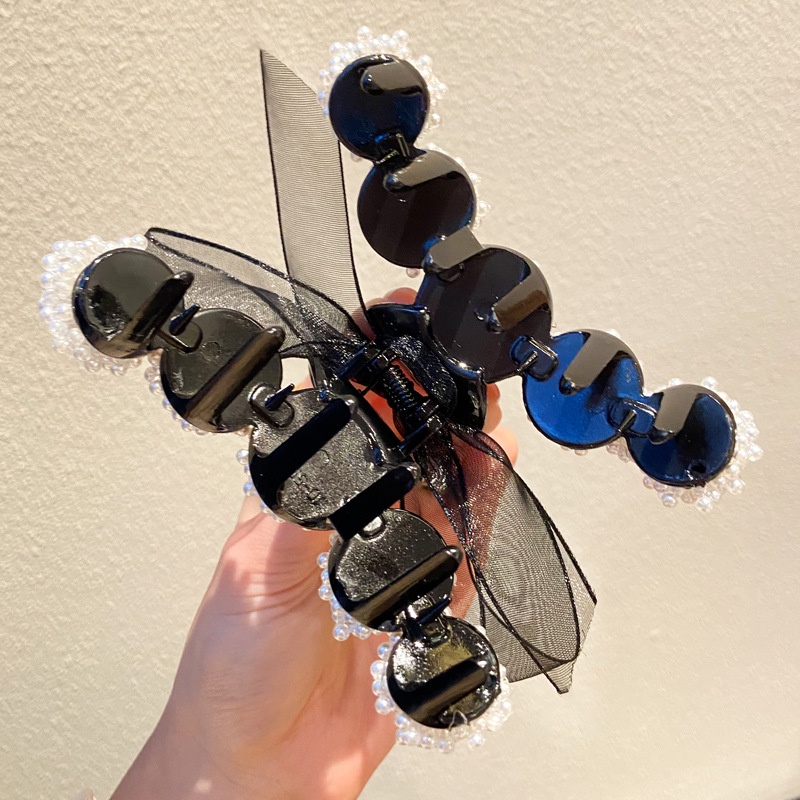 Kẹp Tóc Đính Nơ Và Ngọc Trai Kiểu Dáng Thời Trang Phong Cách Hàn Quốc Mới