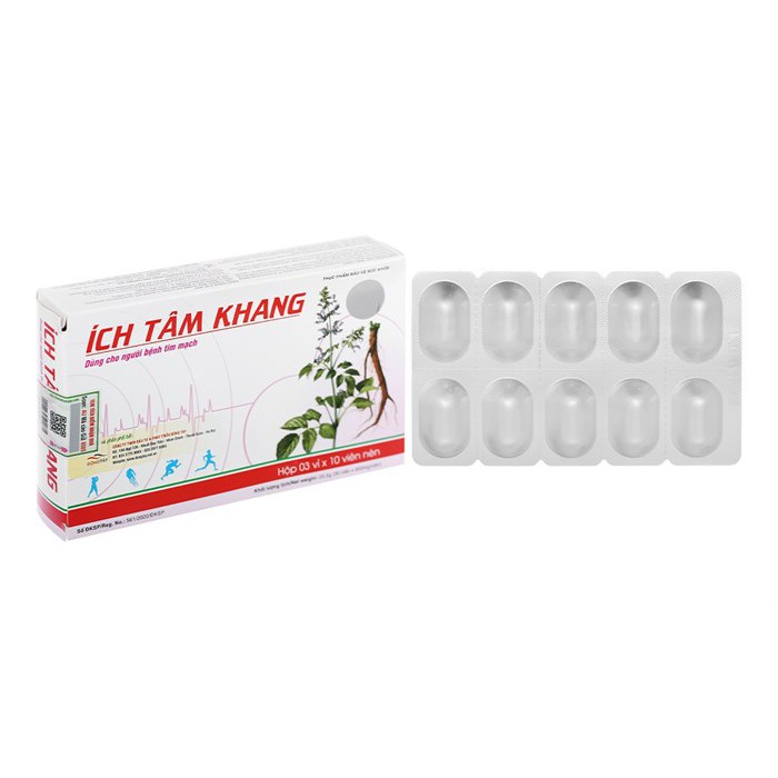 ÍCH TÂM KHANG HỘP 30 VIÊN - TÍCH ĐIỂM 6 TẶNG 1 - HỖ TRỢ CẢI THIỆN SỨC KHỎE TIM MẠCH, XƠ VỮA ĐỘNG MẠCH
