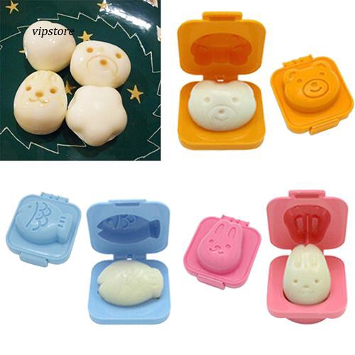 Set 2 Khuôn Làm Cơm Nắm Hình Hoạt Hình Đáng Yêu