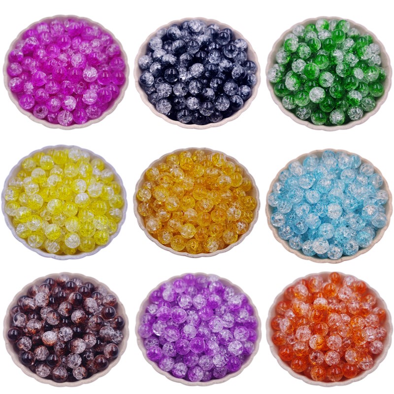 Bộ 5-40 Hạt Tròn 8-16mm Nhiều Màu Sắc Dùng Làm Trang Sức Thủ Công