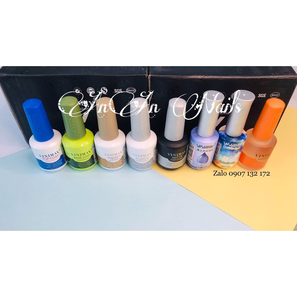 [ SỈ&amp;LẺ] Base Top Vinimay Đầy Đủ ,top coat, base,base đa năng,dụng cụ nails giá rẻ