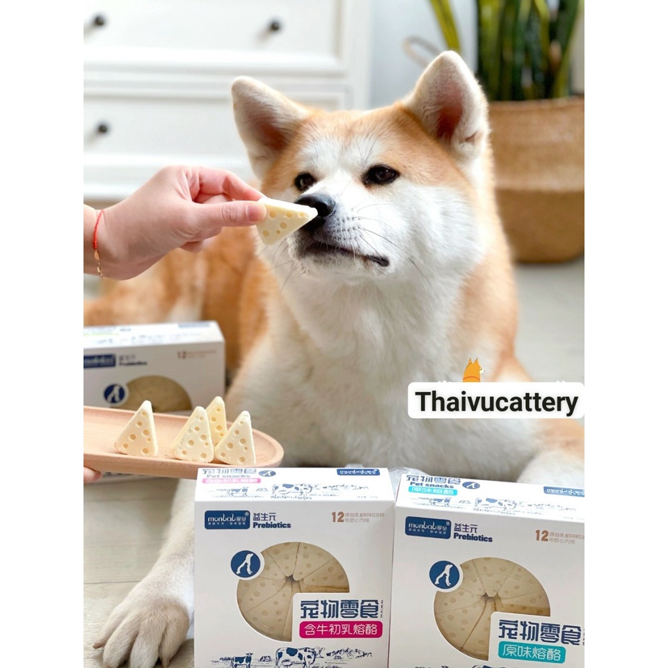 Phô mai cho chó mèo Monbab, sữa bò dinh dưỡng giàu canxi cực thơm hấp dẫn -Thaicucattery