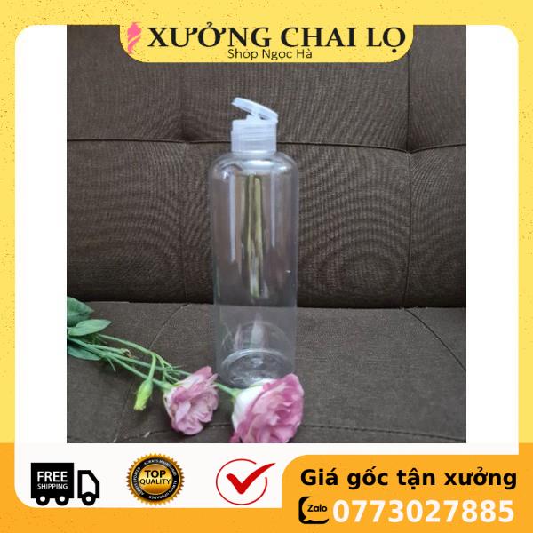 Chai Chiết Mĩ Phẩm ❤ GIÁ RẺ NHẤT ❤ Chai nhựa pet nắp bật 500ml Trong chiết mỹ phẩm , phụ kiện du lịch