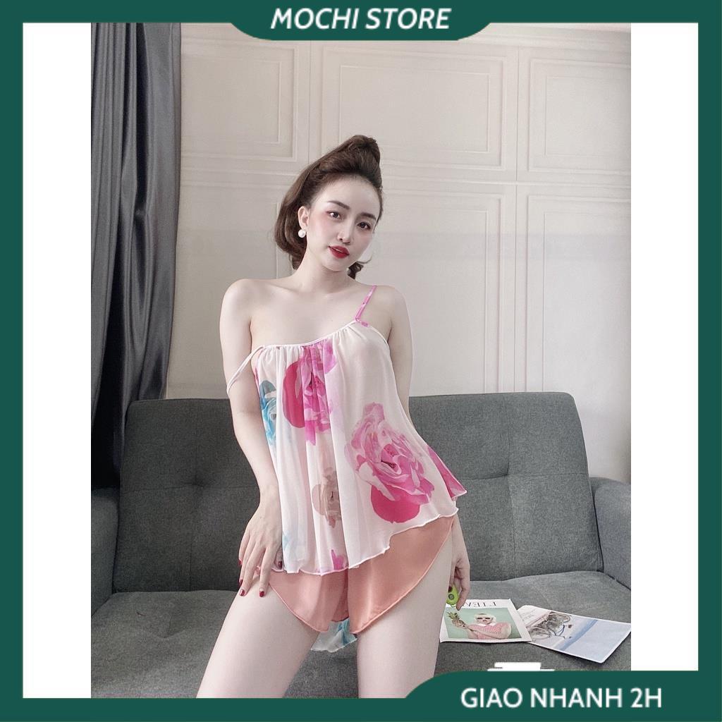 Đồ Mặc Nhà, Đồ Bộ Ngủ , Bộ Áo 2 Dây Voan Hoa Quần Cọc Chất Lụa Màu Trơn Mềm Mịn Form Dáng Rộng Dưới 60kg Mặc Vừa. | BigBuy360 - bigbuy360.vn