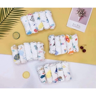 SET 5 KHĂN SỮA SỢI TRE AN TOÀN CHO BÉ