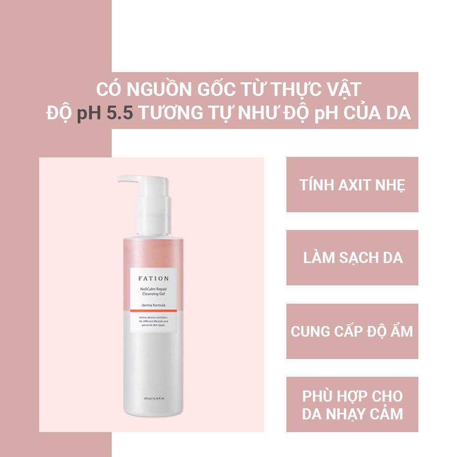 Gel Rửa Mặt Phục Hồi Da FATION NoSCalm Repair Cleansing Gel 200ml