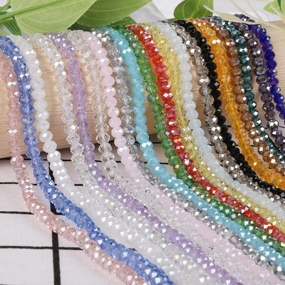 Beadia Bộ 95 Hạt Pha Lê Lấp Lánh Nhiều Màu Sắc Kích Thước 6mm Dùng Làm Trang Sức