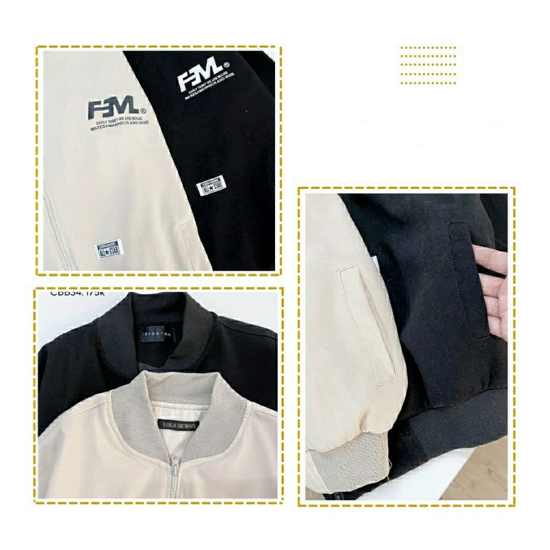 Áo Khoác Bomber Jacket Nam Nữ Form Rộng Unisex phong cách Hàn Quốc - Yossy